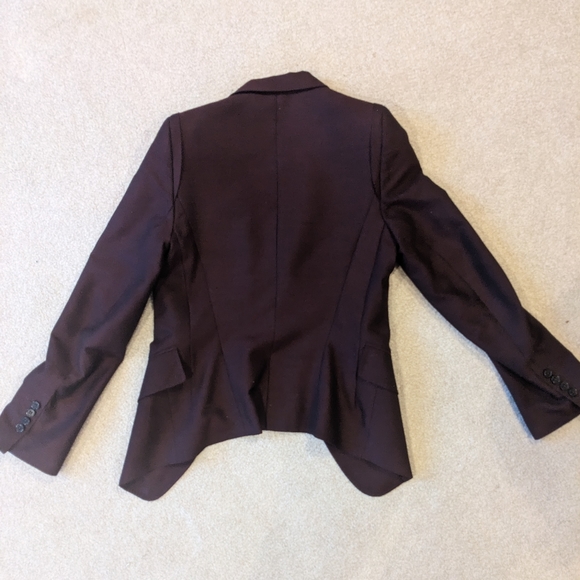Ann Demeulemeester Burgundy Fitted Buttoned Blazer - Picture 2 of 3